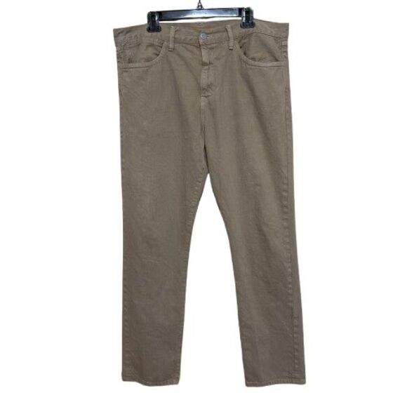 Save Khaki United Jeans Mens Size 38x34 Tan Brown Straight Leg Made In USA - Picture 1 of 5